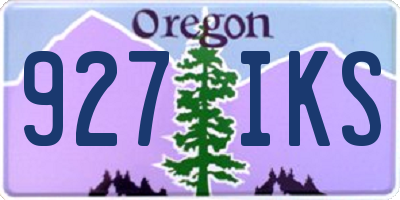 OR license plate 927IKS