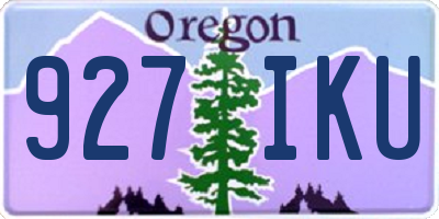 OR license plate 927IKU