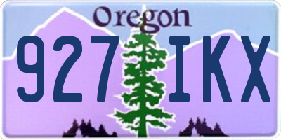 OR license plate 927IKX