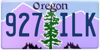 OR license plate 927ILK