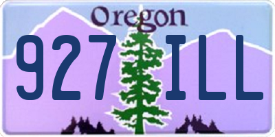 OR license plate 927ILL