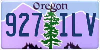 OR license plate 927ILV