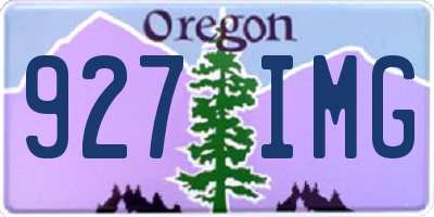 OR license plate 927IMG