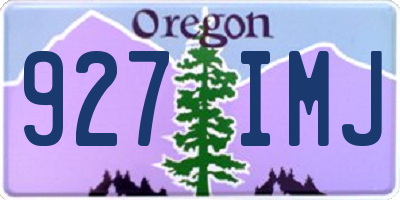 OR license plate 927IMJ