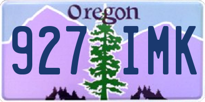 OR license plate 927IMK