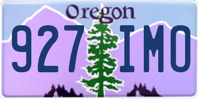 OR license plate 927IMO