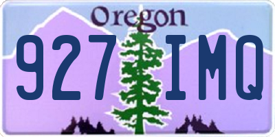 OR license plate 927IMQ