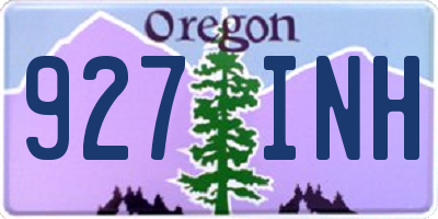 OR license plate 927INH