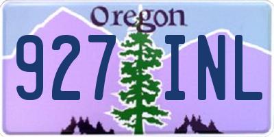 OR license plate 927INL