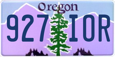 OR license plate 927IOR