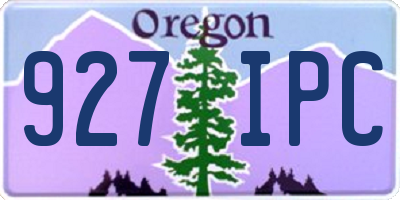 OR license plate 927IPC