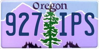 OR license plate 927IPS