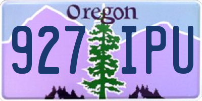OR license plate 927IPU