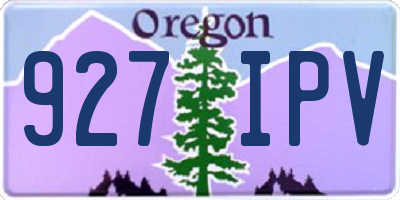 OR license plate 927IPV