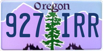 OR license plate 927IRR