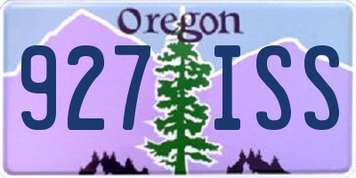 OR license plate 927ISS