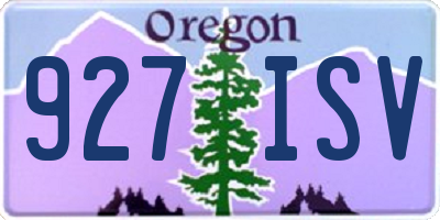 OR license plate 927ISV