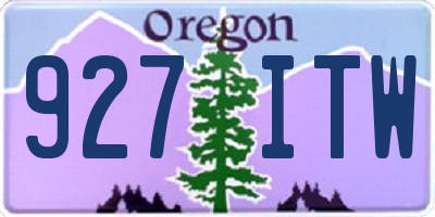 OR license plate 927ITW