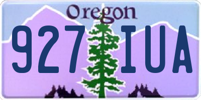 OR license plate 927IUA
