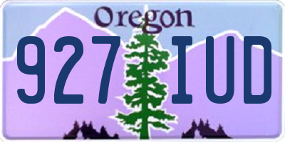 OR license plate 927IUD