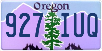 OR license plate 927IUQ