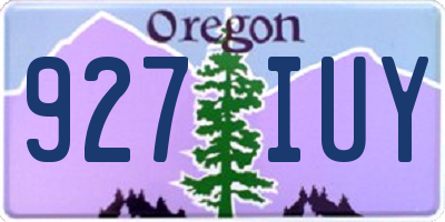 OR license plate 927IUY