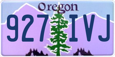OR license plate 927IVJ