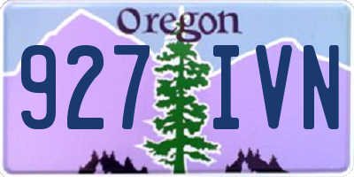 OR license plate 927IVN