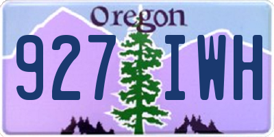 OR license plate 927IWH