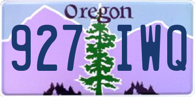 OR license plate 927IWQ