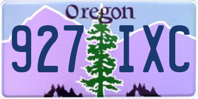 OR license plate 927IXC