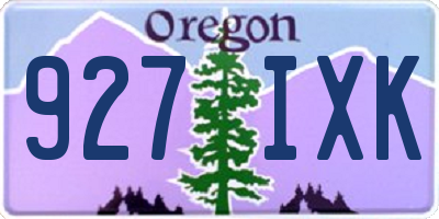 OR license plate 927IXK