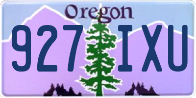 OR license plate 927IXU