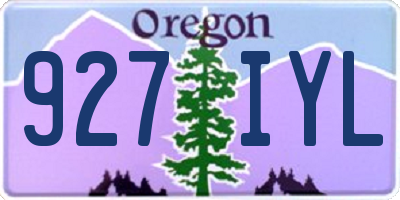 OR license plate 927IYL