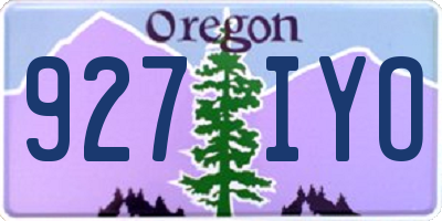 OR license plate 927IYO