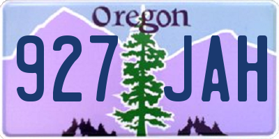 OR license plate 927JAH
