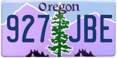 OR license plate 927JBE