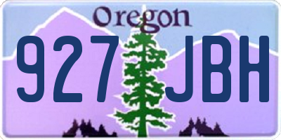 OR license plate 927JBH