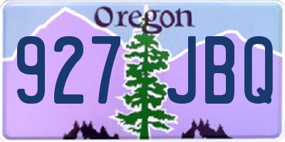 OR license plate 927JBQ