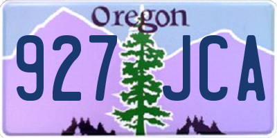OR license plate 927JCA