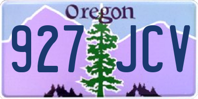 OR license plate 927JCV