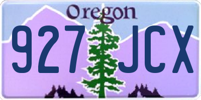 OR license plate 927JCX