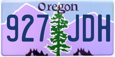 OR license plate 927JDH