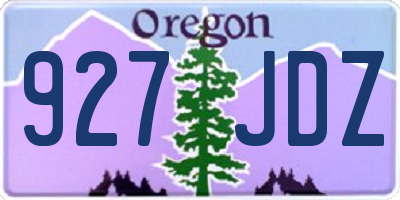 OR license plate 927JDZ