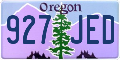 OR license plate 927JED