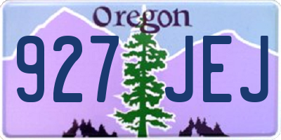 OR license plate 927JEJ