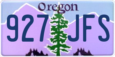 OR license plate 927JFS