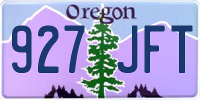 OR license plate 927JFT