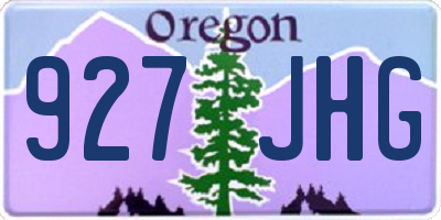 OR license plate 927JHG