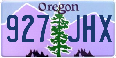 OR license plate 927JHX
